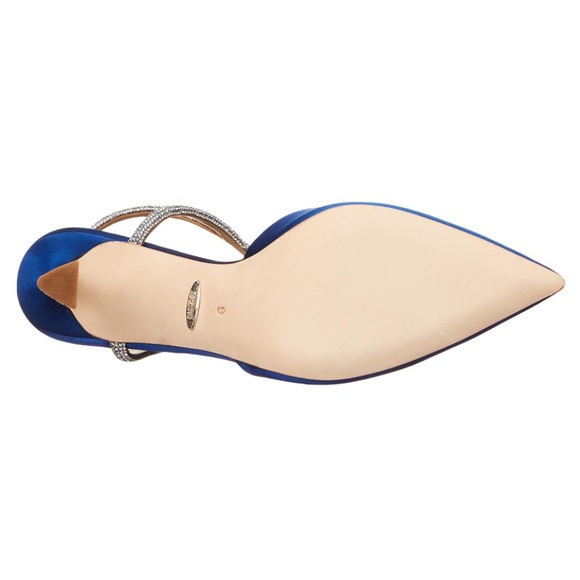Badgley Mischka Women's Kamilah Pump Royal Blue Satin size 5.5 - Picture 10 of 15